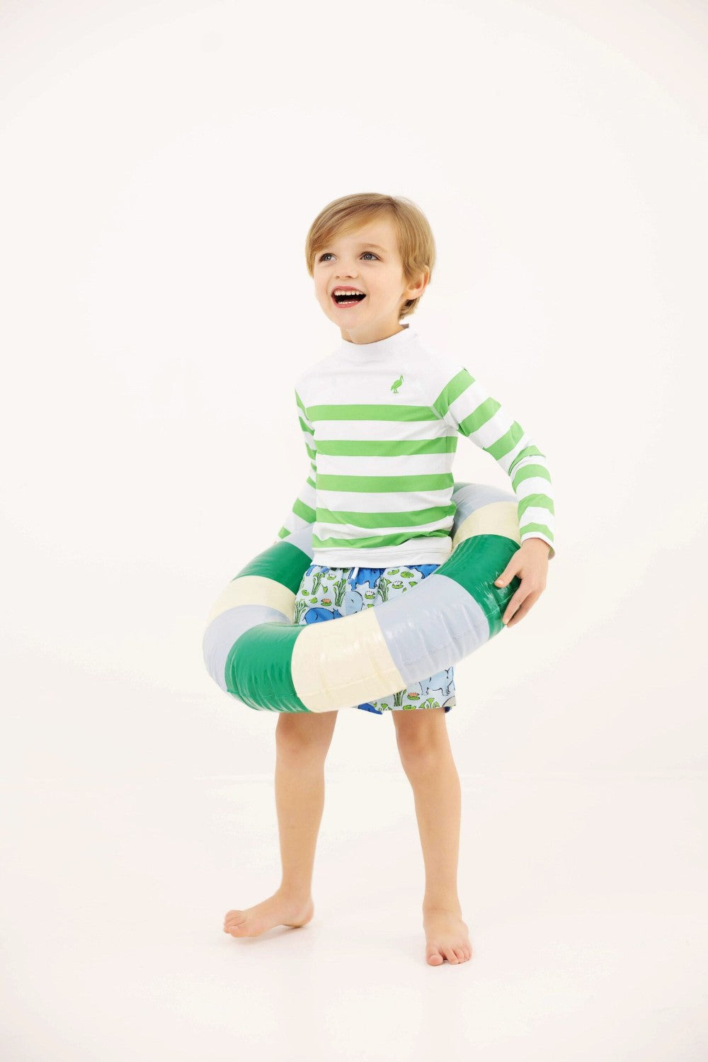 Walker`s Wave Swim Shirt UPF - Grafton Green Stripe/Grafton Green|11723