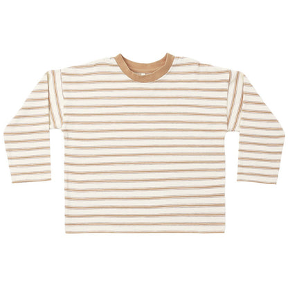 Camden Long Sleeve Tee Fawn Stripe|11893