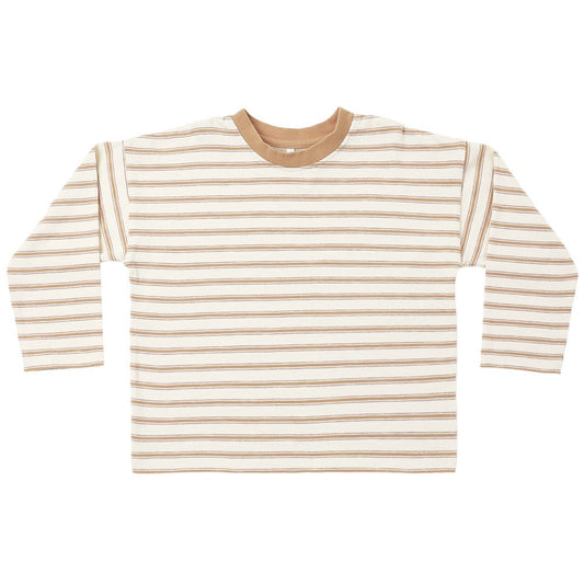 Camden Long Sleeve Tee Fawn Stripe|11893