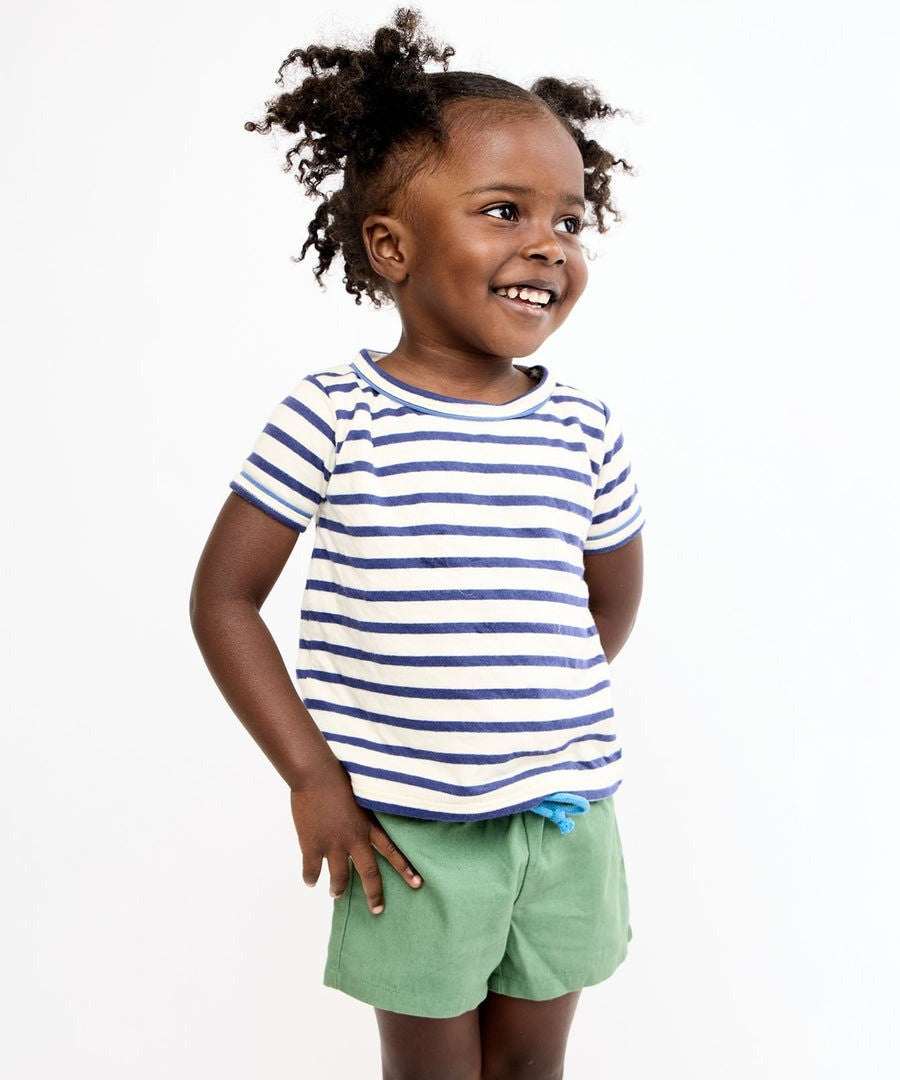 Willie Baby T-Shirt, Navy Stripe|10517