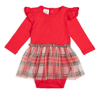 Christmas Plaid Tutu Bodysuit|2991