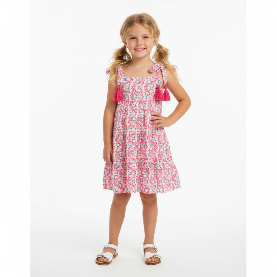 Bella Shoulder Tie Sundress- Jaiper Bloom|11763