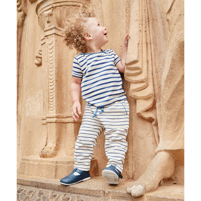 Willie Baby T-Shirt, Navy Stripe|10510