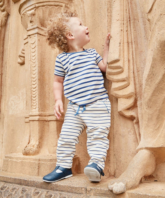 Willie Baby T-Shirt, Navy Stripe|10510