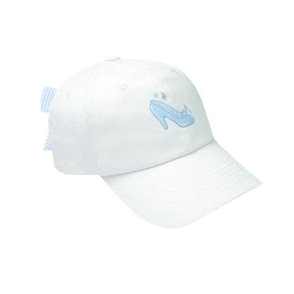 Girls' Glass Slipper Bow Baseball Hat- white|8069
