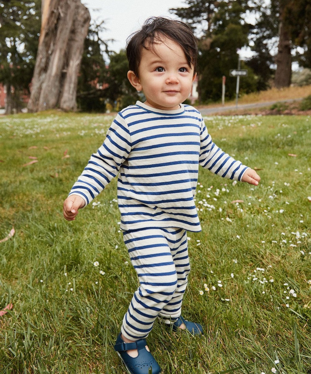 Andy Baby Legging, Navy Stripe|9399