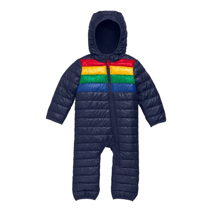 Navy Bold Rainbow Puffer Suit|5568