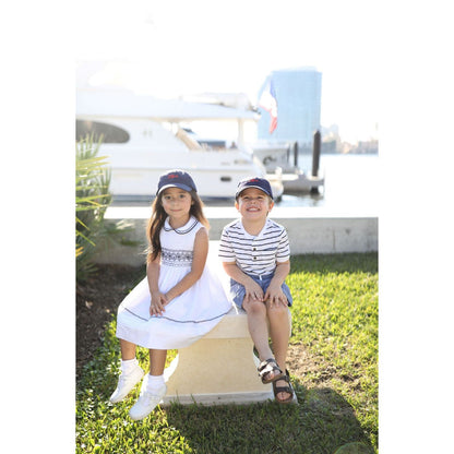 Girls' Lobster Bow Baseball Hat- navy|8093