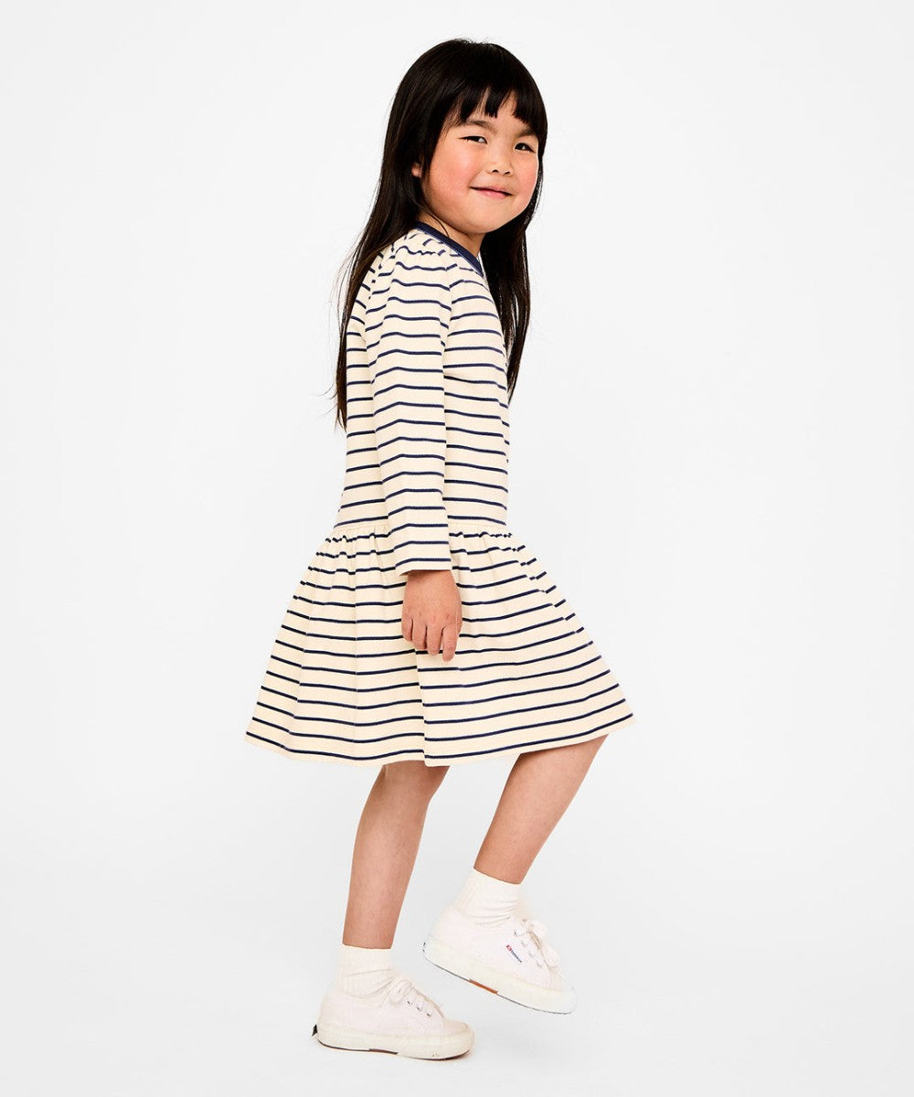 Isla Sweatshirt Dress, Navy French Stripe|12610