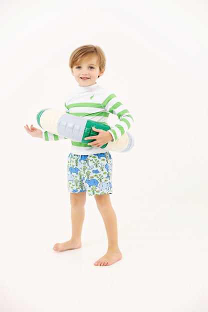 Tortola Swim Trunks - Bal Harbour Hippo (Beale Street Blue)/Worth Ave White|11721