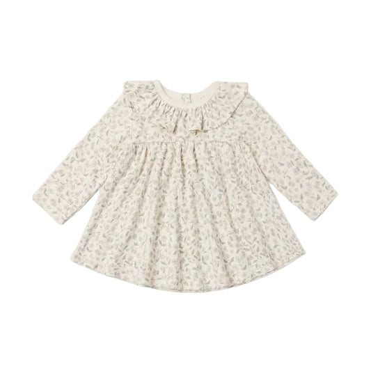 Ruffle Collar Jersey Dress - Floret|12462