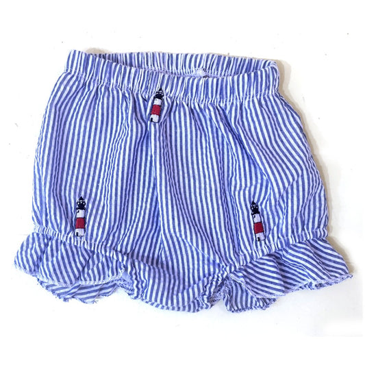 Blue Seersucker Lighthouse Bloomers|7893