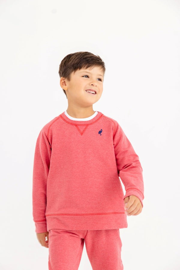 Cassidy Crewneck Heathered Red|12721
