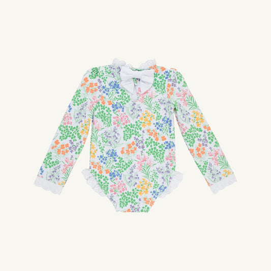 Sarasota Surf Suit - Gaston St Garden/Worth Ave White|11705