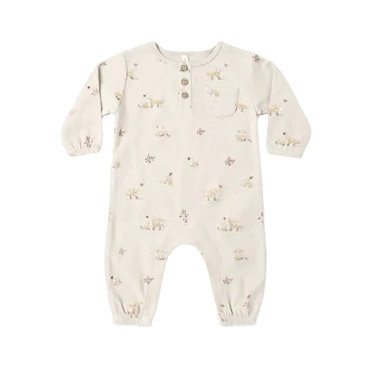 Long Sleeve Pocket Jumpsuit - Fox Land|12399