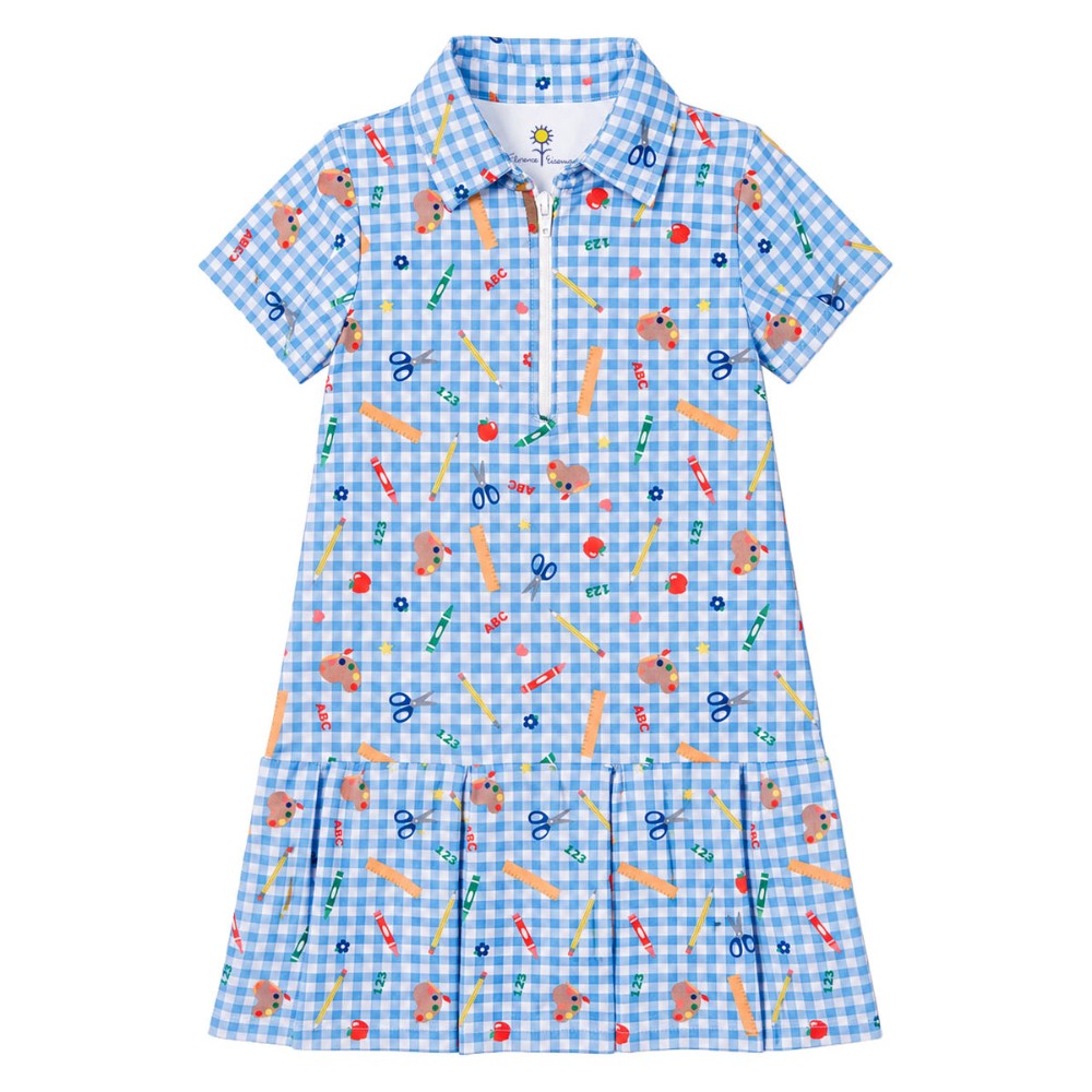 School Print Performance Knit Dress|12897