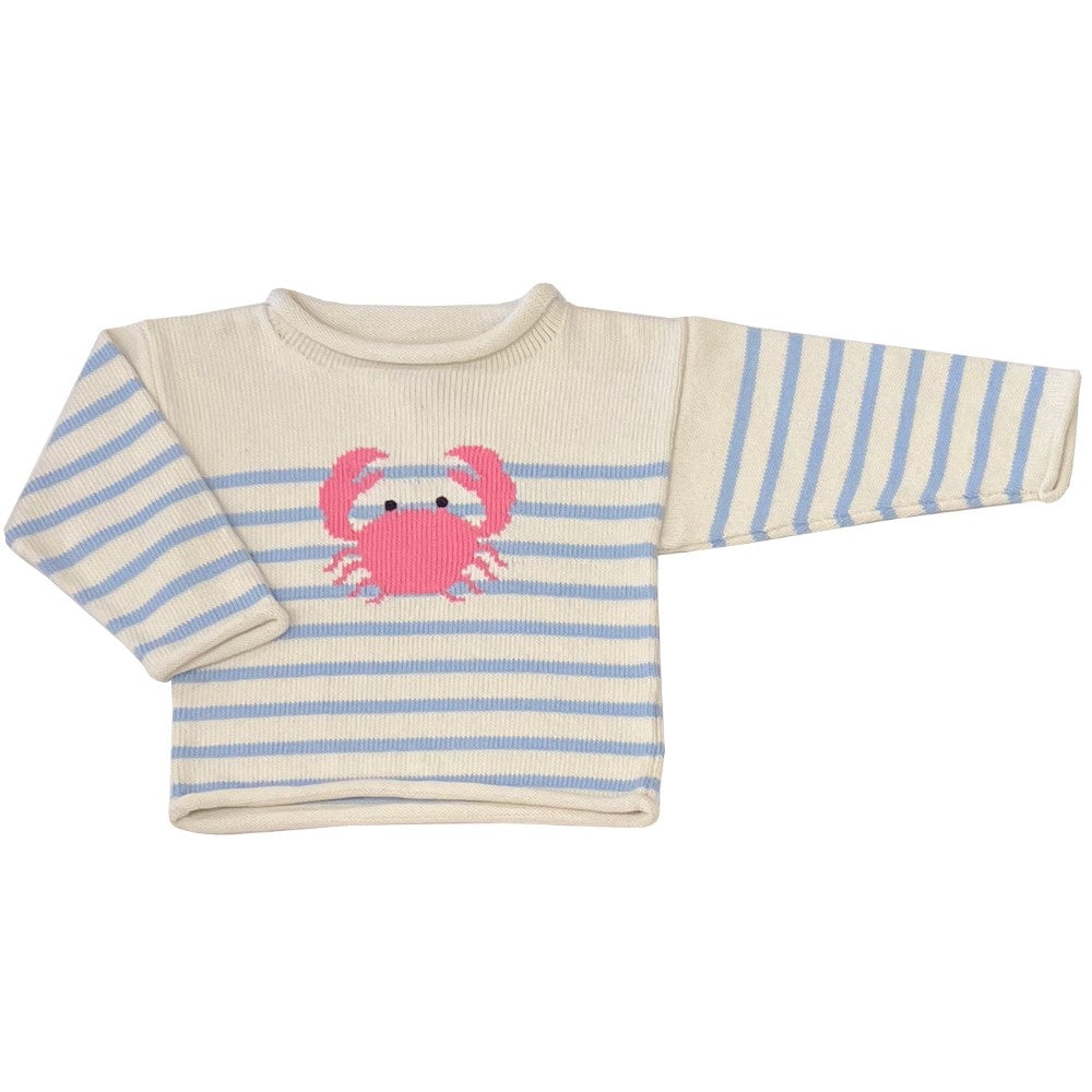 Crab Roll Neck Sweater-Pink|12848