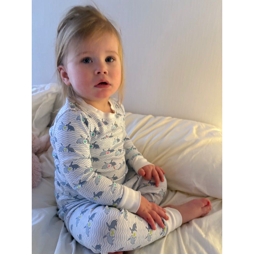 Bunny Love Two Piece Kids Pajamas|6378