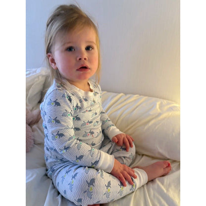 Bunny Love Two Piece Kids Pajamas|6378