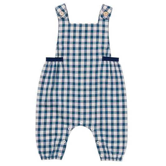Scout Baby Overall, Blue Picnic Check|9058