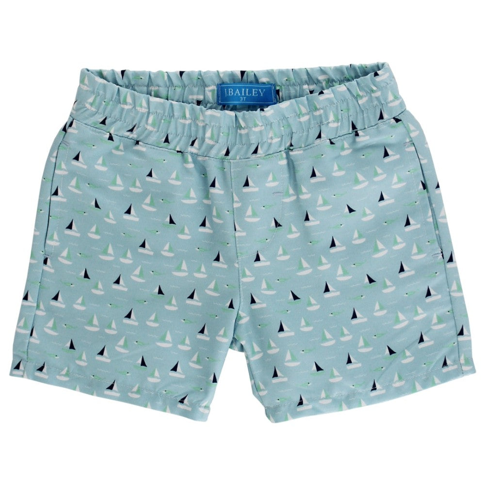 Seaside Pull on Short - Sailboats|11563