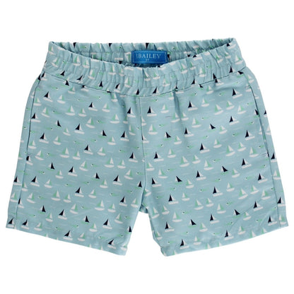 Seaside Pull on Short - Sailboats|11563