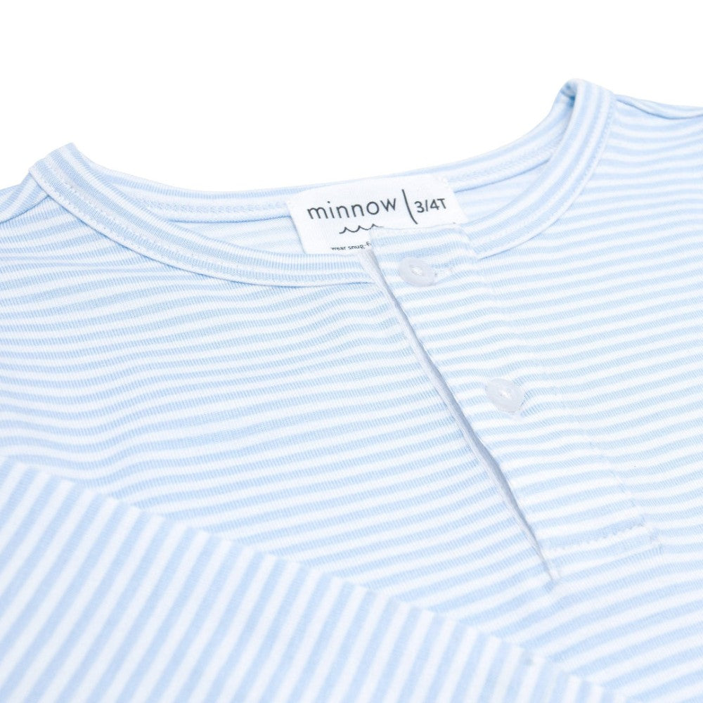 Powder Blue Stripe PJ Set|12787