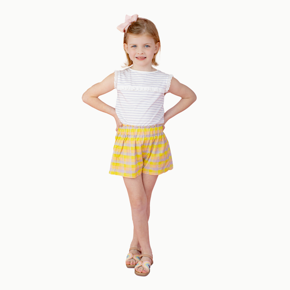 Day Short in Pastel Plaid|11271