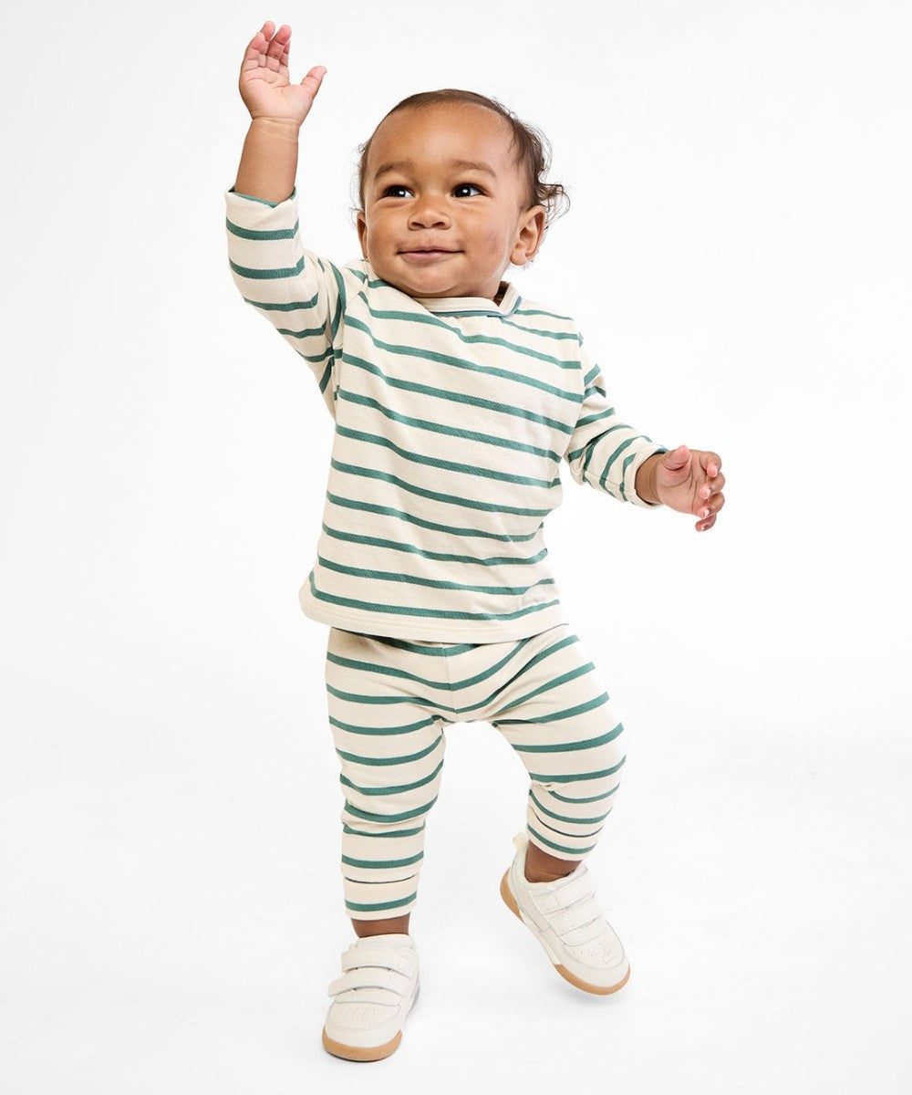 Edward Baby T-Shirt, Pine Stripe|9345