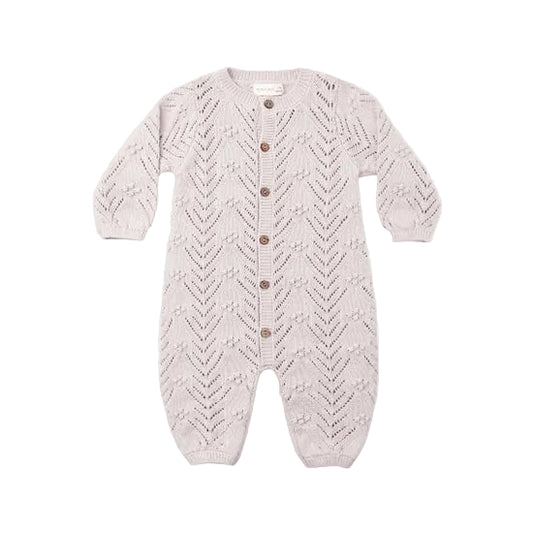 Long Sleeve Bubble Romper - Lilac Mist|12465