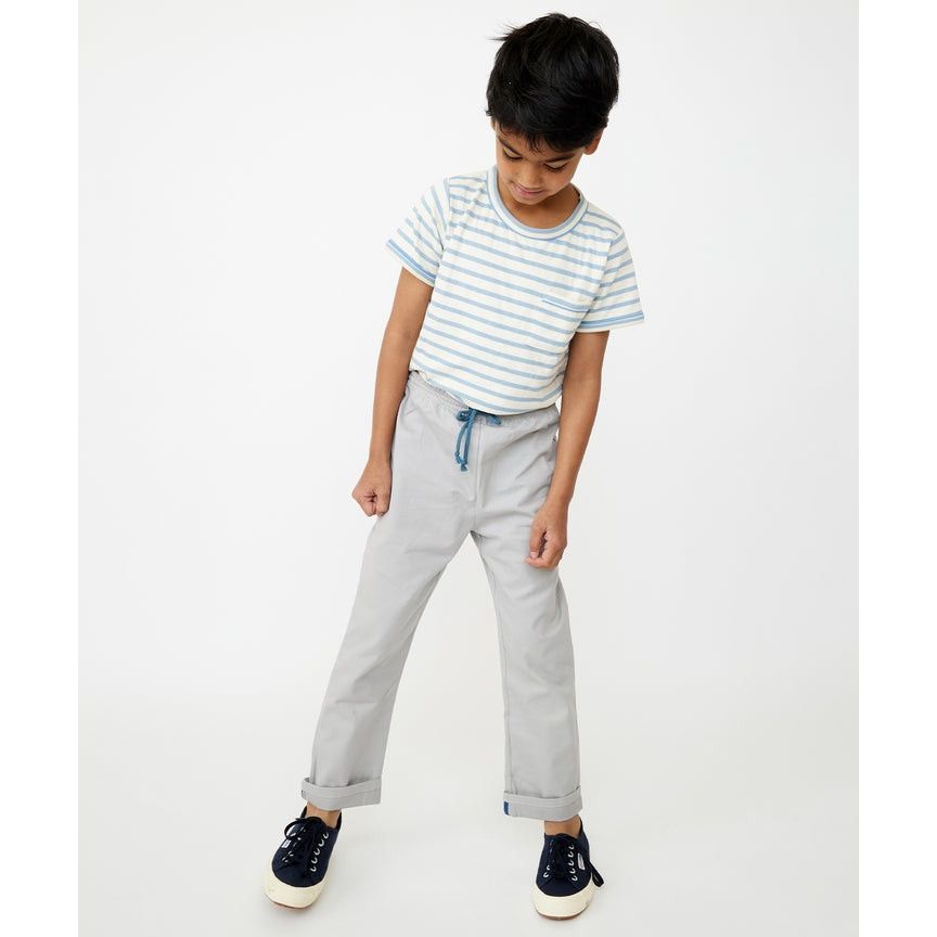 Willie T-Shirt, Dusty Blue Sport Stripe|6843