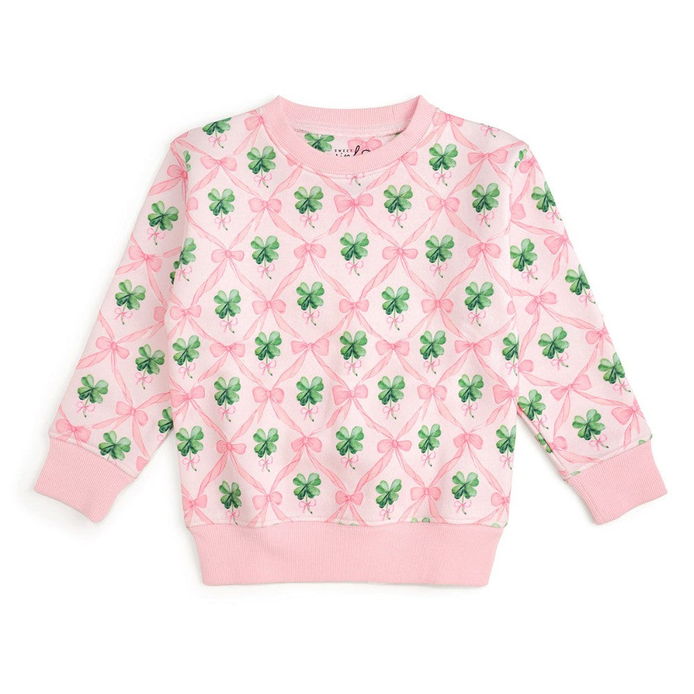 Coquette Clover St. Patrick's Sweatshirt Light Pink|10893
