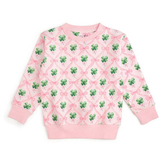 Coquette Clover St. Patrick's Sweatshirt Light Pink|10893