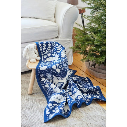 Whimsical Woods Mini Navy Blanket|10223