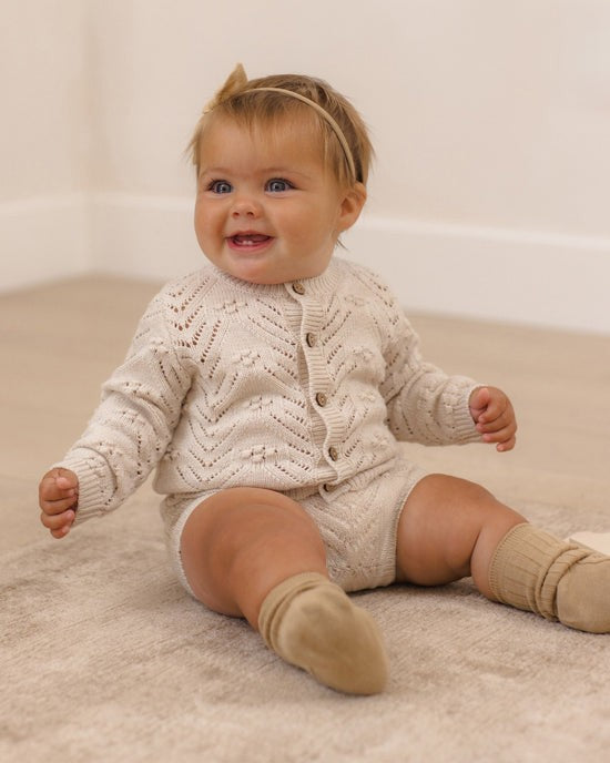 Knit Cardigan - Heathered Oatmeal|12481
