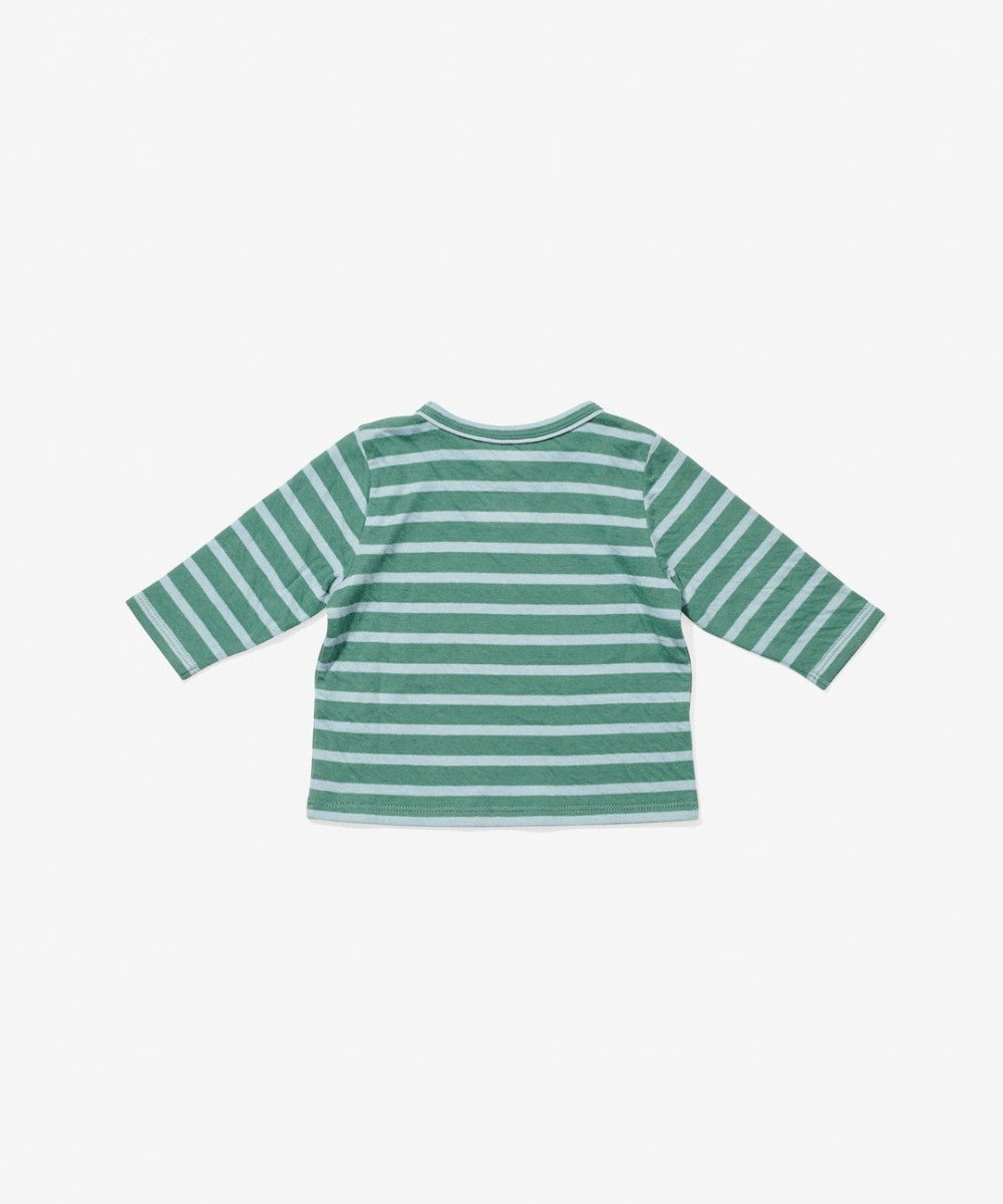 Edward Baby T-Shirt, Forest Stripe|9356