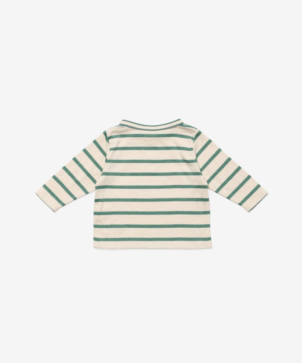 Edward Baby T-Shirt, Pine Stripe|9343