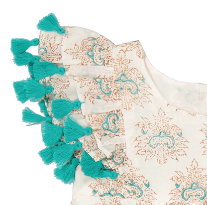 Anna Romper- Ocean Aqua Rhapsody|11744