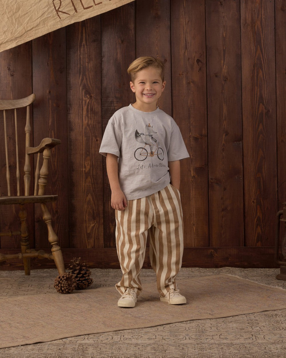 Baggy Pant Fawn Pinstripe|12281
