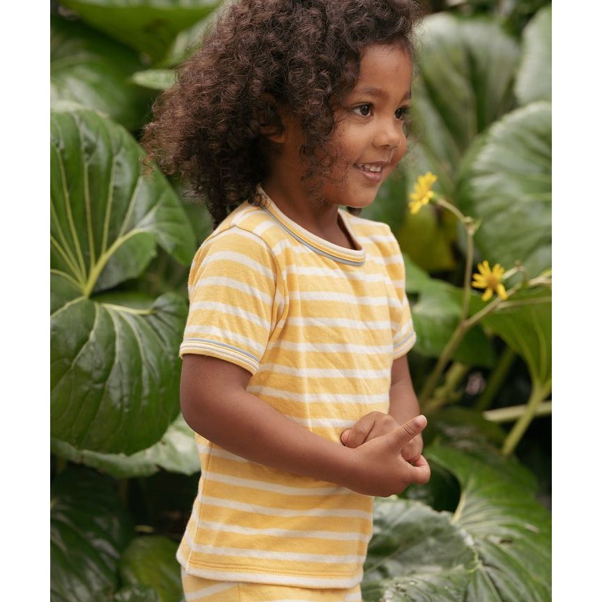 Willie Baby T-Shirt, Yellow Sport Stripe|6877