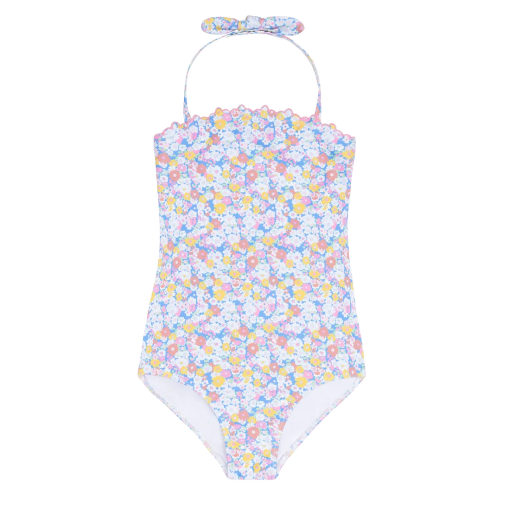 Girls jasmine blossom halter one piece|11376