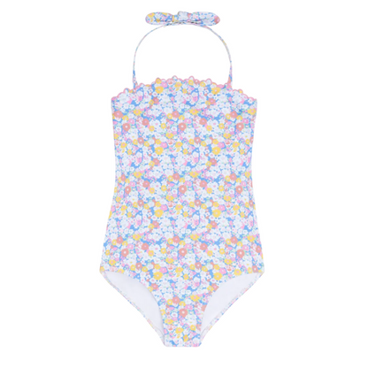 Girls jasmine blossom halter one piece|11376