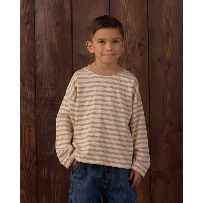 Camden Long Sleeve Tee Fawn Stripe