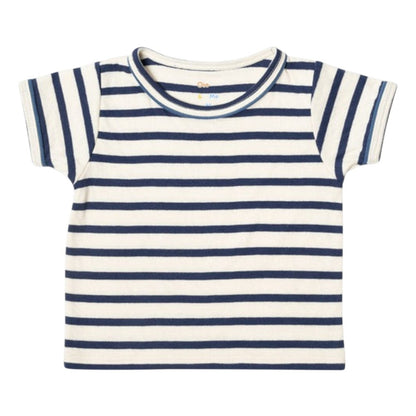 Willie Baby T-Shirt, Navy Stripe|10520