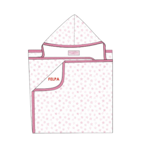Little Stars Oversized Hooded Towel-Bubblegum|13198