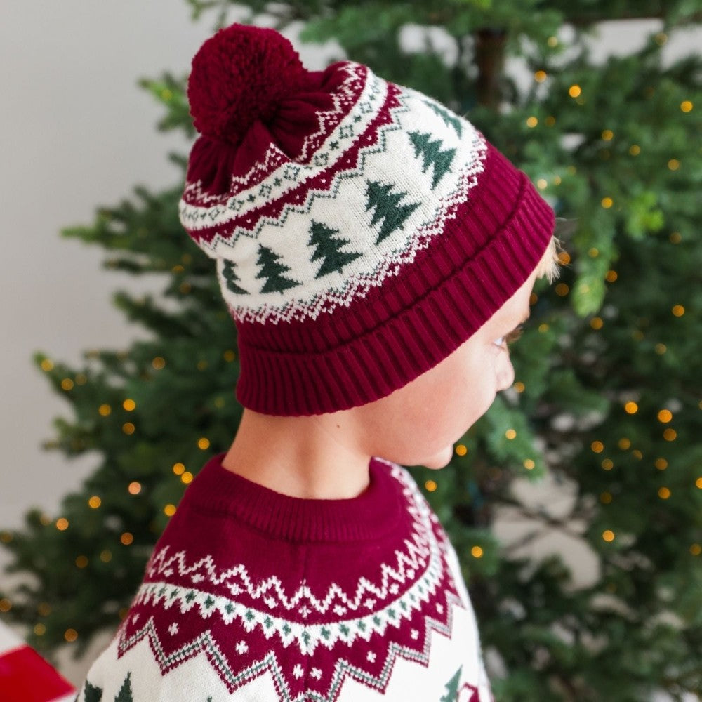 Christmas Tree Fair Isle Beanie- OS|13242