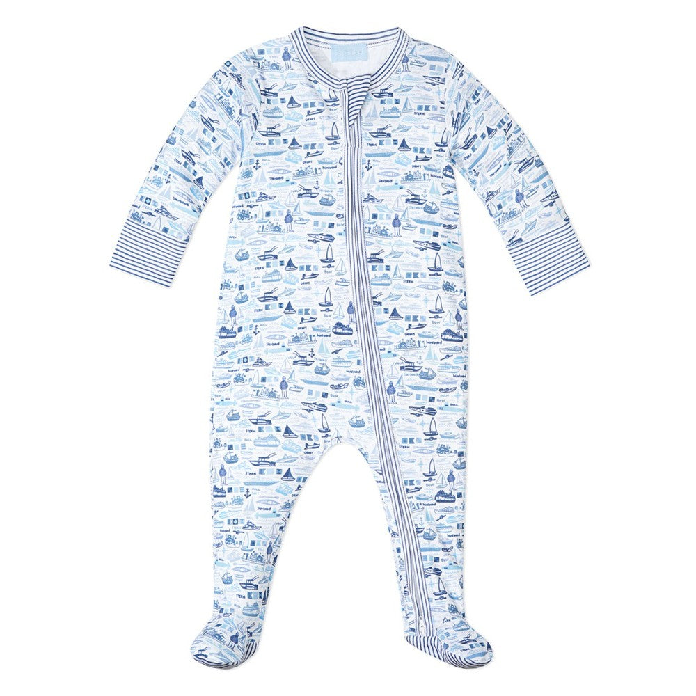 Boats Zip Baby Onesie|7407