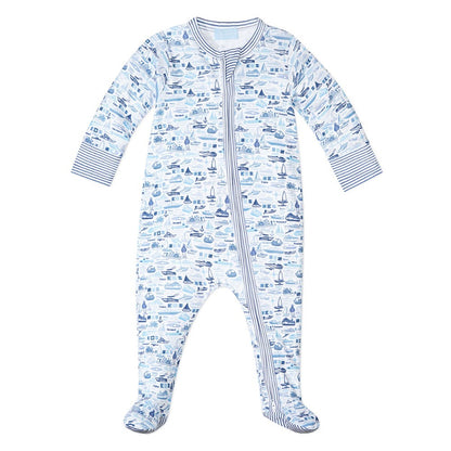 Boats Zip Baby Onesie|7407