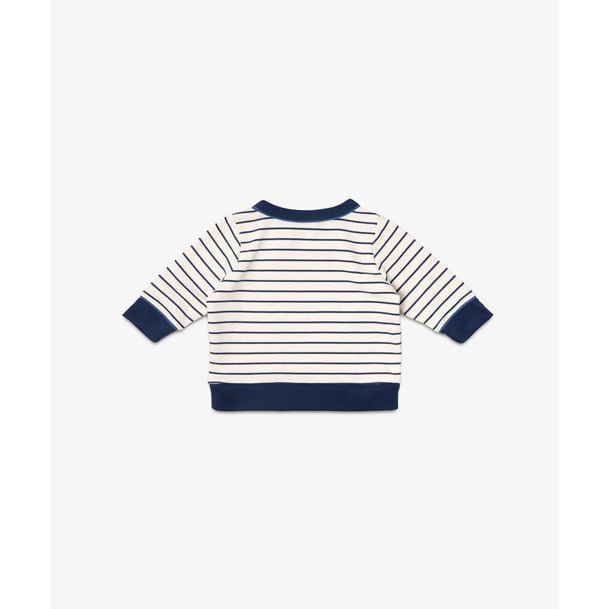 Remy Baby Sweatshirt Navy French Stripe|9536