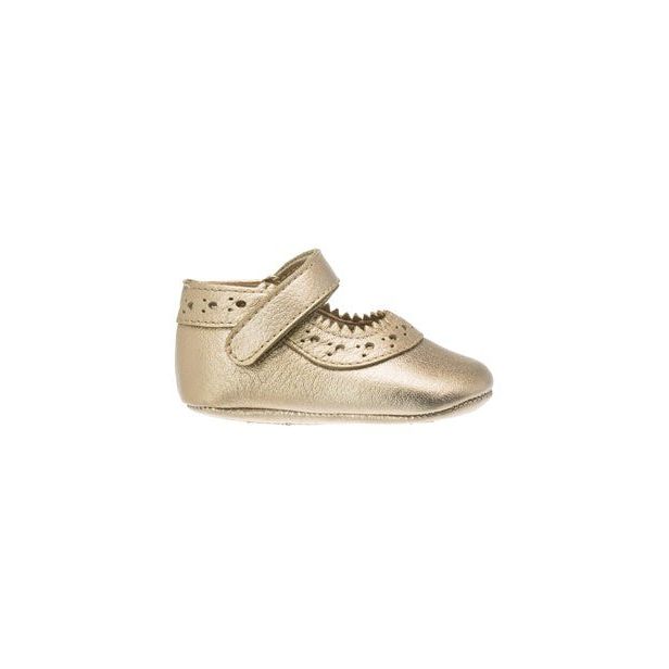 Mary Jane Metal Gold Baby Shoes|10737